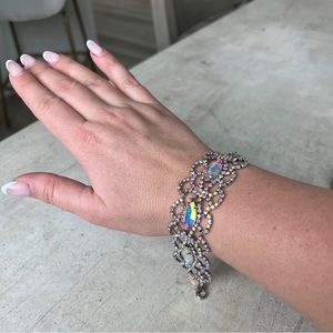 Rhinestone Chucky Bracelet, Statement Bracelet, Blingy